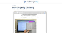 Desktop Screenshot of blog.montylounge.com